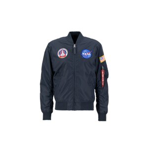 ALPHA INDUSTRIES Prechodná bunda 'MA-1 TT NASA Reversible II'  námornícka modrá / kráľovská modrá / karmínovo červená / biela
