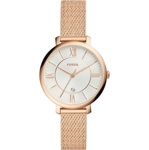 FOSSIL Analógové hodinky 'Jacqueline'  ružové zlato / biela