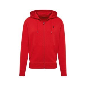 Polo Ralph Lauren Tepláková bunda 'LSFZHOODM1-LONG SLEEVE-KNIT'  červená