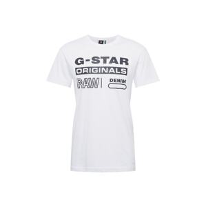 G-Star RAW Tričko 'Graphic 8'  biela / čierna