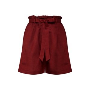 SOAKED IN LUXURY Plisované nohavice 'SL Fayette Shorts'  červená