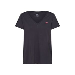 LEVI'S ® Tričko 'PERFECT VNECK BLACKS'  ohnivo červená / čierna / biela