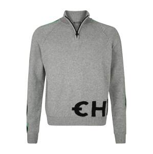 CHIEMSEE Športový sveter  sivá melírovaná / čierna