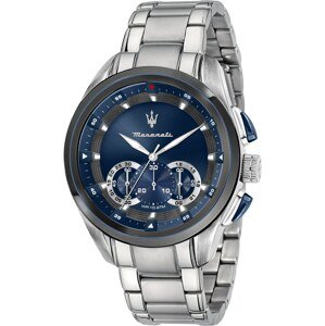 Maserati Analógové hodinky 'Traguardo'  námornícka modrá / strieborná