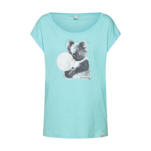 Iriedaily Tričko 'Koala Bubble'  svetlomodrá / čierna / biela