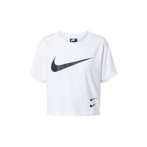 Nike Sportswear Tričko 'Swoosh'  čierna / biela
