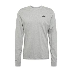 Nike Sportswear Funkčné tričko 'Club'  sivá melírovaná / čierna