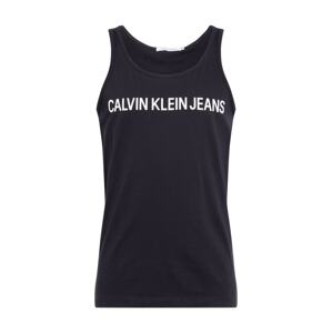 Calvin Klein Jeans Tričko 'Instititional'  čierna / biela