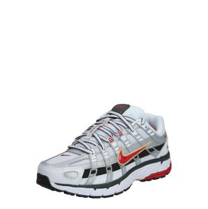 Nike Sportswear Nízke tenisky 'P-6000'  červená / čierna / strieborná / biela