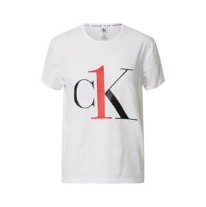Calvin Klein Underwear Tričká na spanie 'S/S CREW NECK'  červená / čierna / biela
