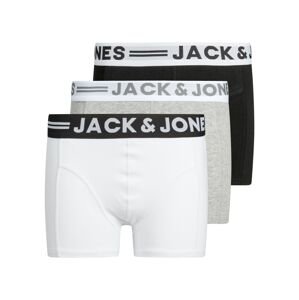 Jack & Jones Junior Nohavičky  sivá melírovaná / čierna / biela