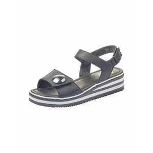 Rieker Remienkové sandále  čierna / biela