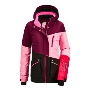 KILLTEC Outdoorová bunda 'Flumet'  hnedá / slivková / neónovo ružová / svetloružová
