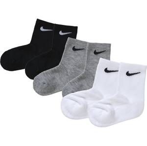 NIKE Športové ponožky 'CREW'  sivá / čierna / biela