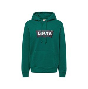 LEVI'S ® Mikina 'Standard Graphic Hoodie'  smaragdová / čierna / biela