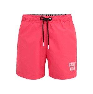 Calvin Klein Swimwear Plavecké šortky  tmavoružová / biela