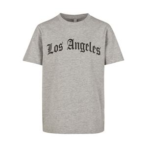 Mister Tee Kids Tričko 'Los Angeles'  sivá melírovaná / čierna