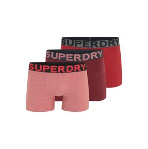 Superdry Boxerky  sivá / červená / burgundská / pastelovo červená