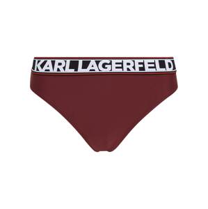 Karl Lagerfeld Bikinové nohavičky  burgundská / čierna / biela