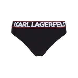 Karl Lagerfeld Bikinové nohavičky  tmavočervená / čierna / biela