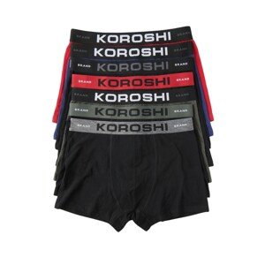 KOROSHI Boxerky  modrá / červená / čierna / biela