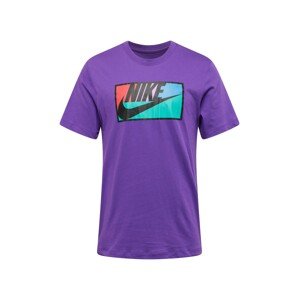 Nike Sportswear Tričko 'CLUB'  mätová / fialová / oranžovo červená / čierna