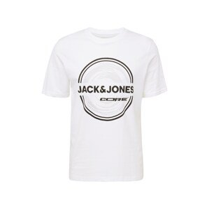JACK & JONES Tričko 'PILOU'  čierna / biela