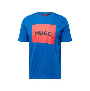 HUGO Tričko 'Dulive222'  kráľovská modrá / červená / čierna