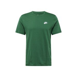Nike Sportswear Tričko 'CLUB'  zelená / biela