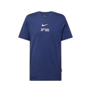 Nike Sportswear Tričko 'BIG SWOOSH'  námornícka modrá / biela