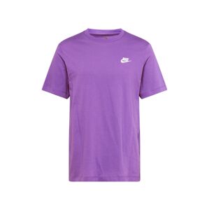 Nike Sportswear Tričko 'CLUB'  fialová / biela