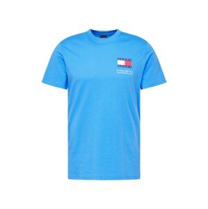 Tommy Jeans Tričko 'ESSENTIAL'  námornícka modrá / azúrová / jasne červená / biela