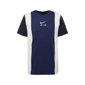 Nike Sportswear Tričko 'AIR'  námornícka modrá / námornícka modrá / biela