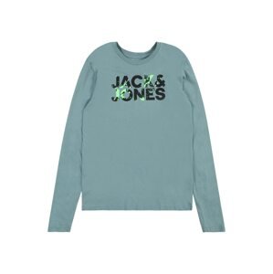 Jack & Jones Junior Tričko 'MERCIAL'  sivá / svetlozelená / čierna