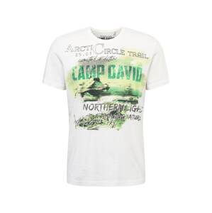 CAMP DAVID Tričko  antracitová / zelená / biela