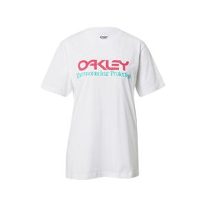 OAKLEY Funkčné tričko 'Fiery'  tyrkysová / brusnicová / biela