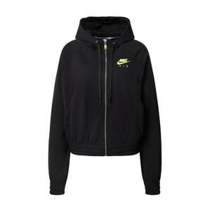 Nike Sportswear Tepláková bunda  neónovo zelená / čierna