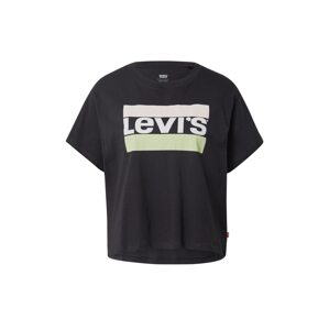 LEVI'S ® Tričko 'VARSITY'  pastelovo zelená / čierna / biela