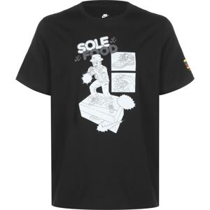 Nike Sportswear Tričko 'NSW Graphic'  sivá / čierna / biela