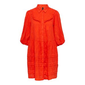 Y.A.S Košeľové šaty 'Jari'  oranžovo červená / čierna