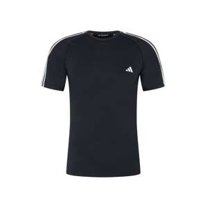 ADIDAS PERFORMANCE Funkčné tričko 'Techfit 3-Stripes '  čierna / biela
