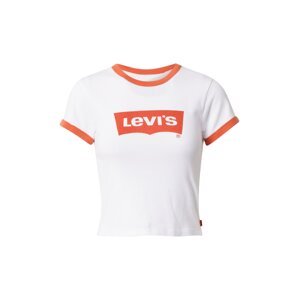 LEVI'S ® Tričko 'Graphic Ringer Mini Tee'  oranžová / biela