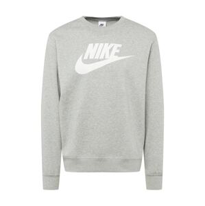 Nike Sportswear Športová mikina 'Club'  sivá melírovaná / biela