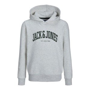 Jack & Jones Junior Mikina 'JOSH'  sivá melírovaná / čierna