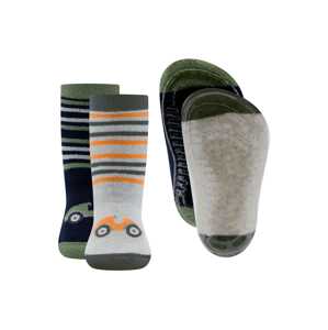 EWERS Ponožky  tmavomodrá / svetlosivá / tmavozelená / svetlooranžová