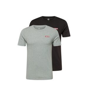 LEVI'S ® Tričko 'Crewneck Graphic'  sivá melírovaná / červená / čierna / biela