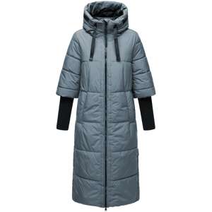 NAVAHOO Zimný kabát 'Ciao Miau XIV'  modrá / čierna