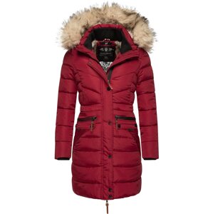 NAVAHOO Zimný kabát 'Paula'  béžová / tmavosivá / tmavočervená