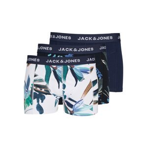 JACK & JONES Boxerky 'Louis'  námornícka modrá / zelená / čierna / biela