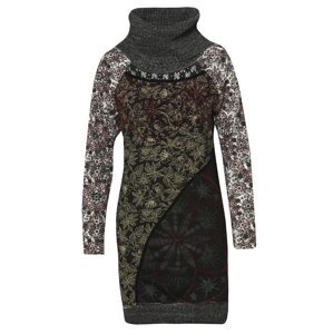 KOROSHI Pletené šaty  zmiešané farby / čierna
